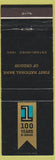 Matchbook Cover - First National Bank of OR Oregon