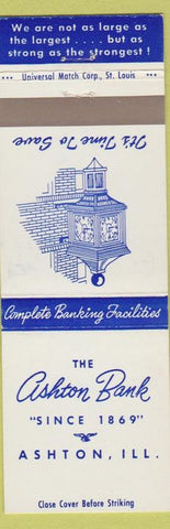 Matchbook Cover - Ashton Bank IL