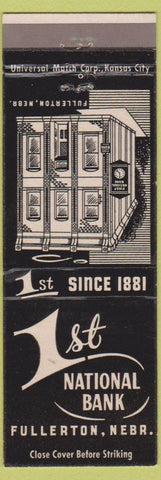 Matchbook Cover - 1st National Bank Fullerton NE