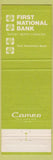 Matchbook Cover - First National Bank Shelby NC