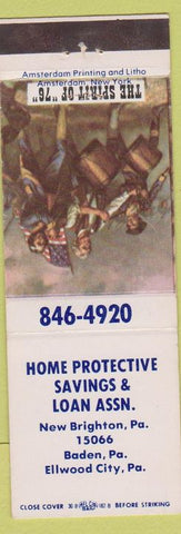 Matchbook Cover - Home Protective Savings Ellwood City PA