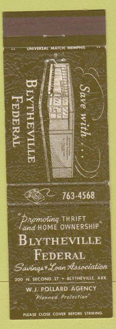Matchbook Cover - Blytheville Federal Savings Loan Blytheville AR