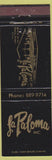 Matchbook Cover - La Poloma Ontario ON