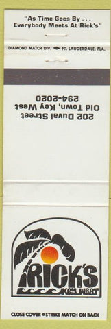 Matchbook Cover - Rick's Key West FL
