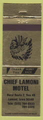 Matchbook Cover - Chief Lamoni Motel Lamoni IA