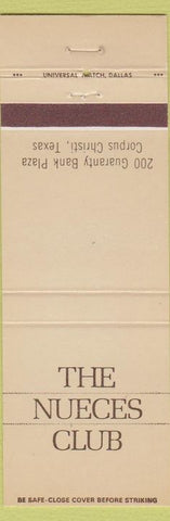 Matchbook Cover - The Nueces Club Corpus Christi TX