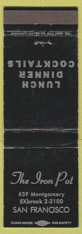 Matchbook Cover - The Iron Pot San Francisco CA