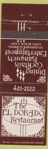 Matchbook Cover - The Eldorado Restaurant Long Beach CA
