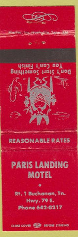 Matchbook Cover - Paris Landing Motel Buchanan TN