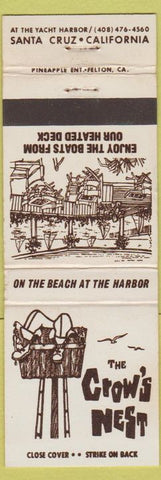 Matchbook Cover - The Crow's Nest Santa Cruz CA
