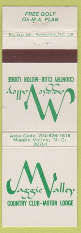 Matchbook Cover - Maggie Valley Country Club NC
