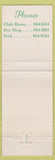 Matchbook Cover - Bay City Country Club MI