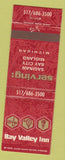 Matchbook Cover - Bay Valley Inn Bay City Midland Saginaw MI