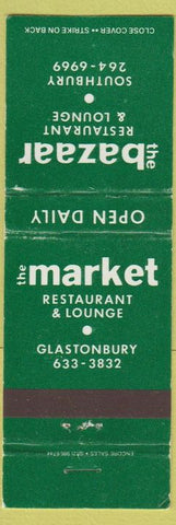 Matchbook Cover - The Market Restaurant Southbury Glastonbury Edmonton?