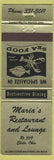 Matchbook Cover - Maria's Restaurant Lounge Elida OH