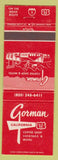 Matchbook Cover - Gorman CA Coffee Shop