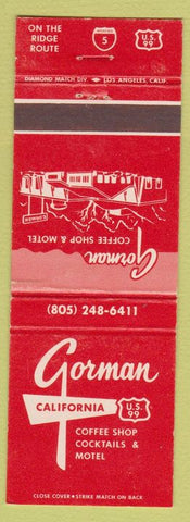 Matchbook Cover - Gorman CA Coffee Shop