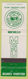 Matchbook Cover - Kellogg Center Michigan State University East Lansing MI