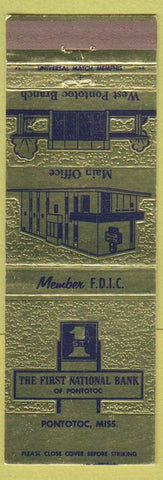 Matchbook Cover - First National Bank Pontotoc MS
