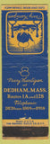 Matchbook Cover - Mary Hartigan Dedham MA