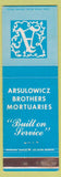 Matchbook Cover - Arsulowicz Bros Funeral Home Grand Rapids MI WEAR