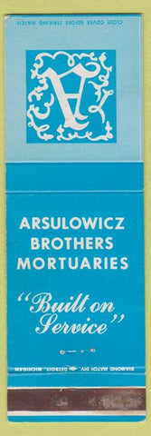 Matchbook Cover - Arsulowicz Bros Funeral Home Grand Rapids MI WEAR