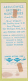 Matchbook Cover - Arsulowicz Bros Funeral Home Grand Rapids MI WEAR