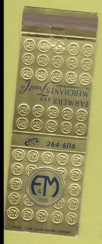 Matchbook Cover - Farmers Merchants Trust Chambersburg PA Marion