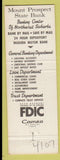 Matchbook Cover - Mount Prospect State Bank IL