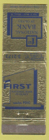 Matchbook Cover - 1st State Bank Olney IL