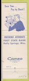 Matchbook Cover - First State Bank Holly Springs MS