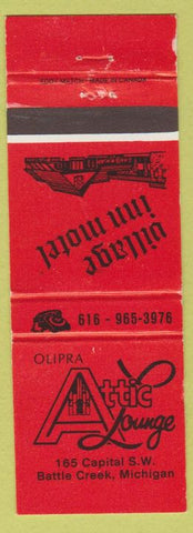 Matchbook Cover - Attic Lounge Battle Creek MI