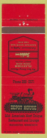 Matchbook Cover - Depot House Rochester MN
