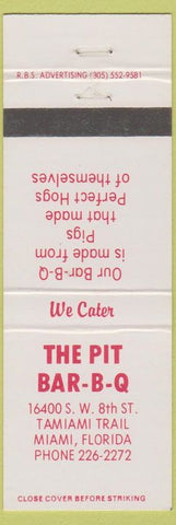Matchbook Cover - Pit BBQ Miami FL
