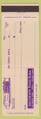 Matchbook Cover - Ida County State Bank Arthur IA