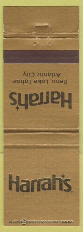 Matchbook Cover - Harrah's Reno Lake Tahoe Atlantic City casino