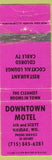 Matchbook Cover - Downtown Motel Wausau WI