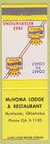 Matchbook Cover - McHoma Lodge Restaurant McAlester OK