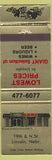 Matchbook Cover - N Drive In Liquors Lincoln NE