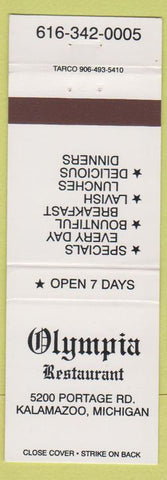 Matchbook Cover - Olympia Restaurant Kalamazoo MI