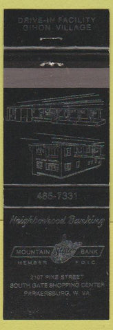 Matchbook Cover - Mountain State Bank Parkersburg WV