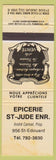 Matchbook Cover - Epicerie St Jude St Edouard QC