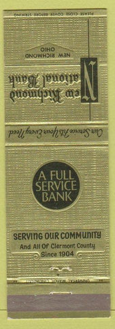 Matchbook Cover - New RIchmond National Bank OH