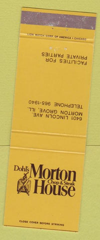 Matchbook Cover - Dohl's Morton Hosue Morton Grove IL