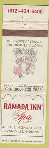 Matchbook Cover - Ranada Inn Evansville IN girlie POOR