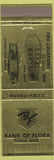 Matchbook Cover - Bank of Flora MS