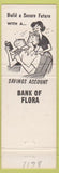 Matchbook Cover - Bank of Flora MS