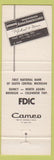 Matchbook Cover - First National Bank Quincy North Adams Bronson MI