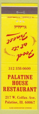 Matchbook Cover - Palatine House Restaurant IL
