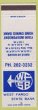 Matchbook Cover - West Fargo State Bank ND?